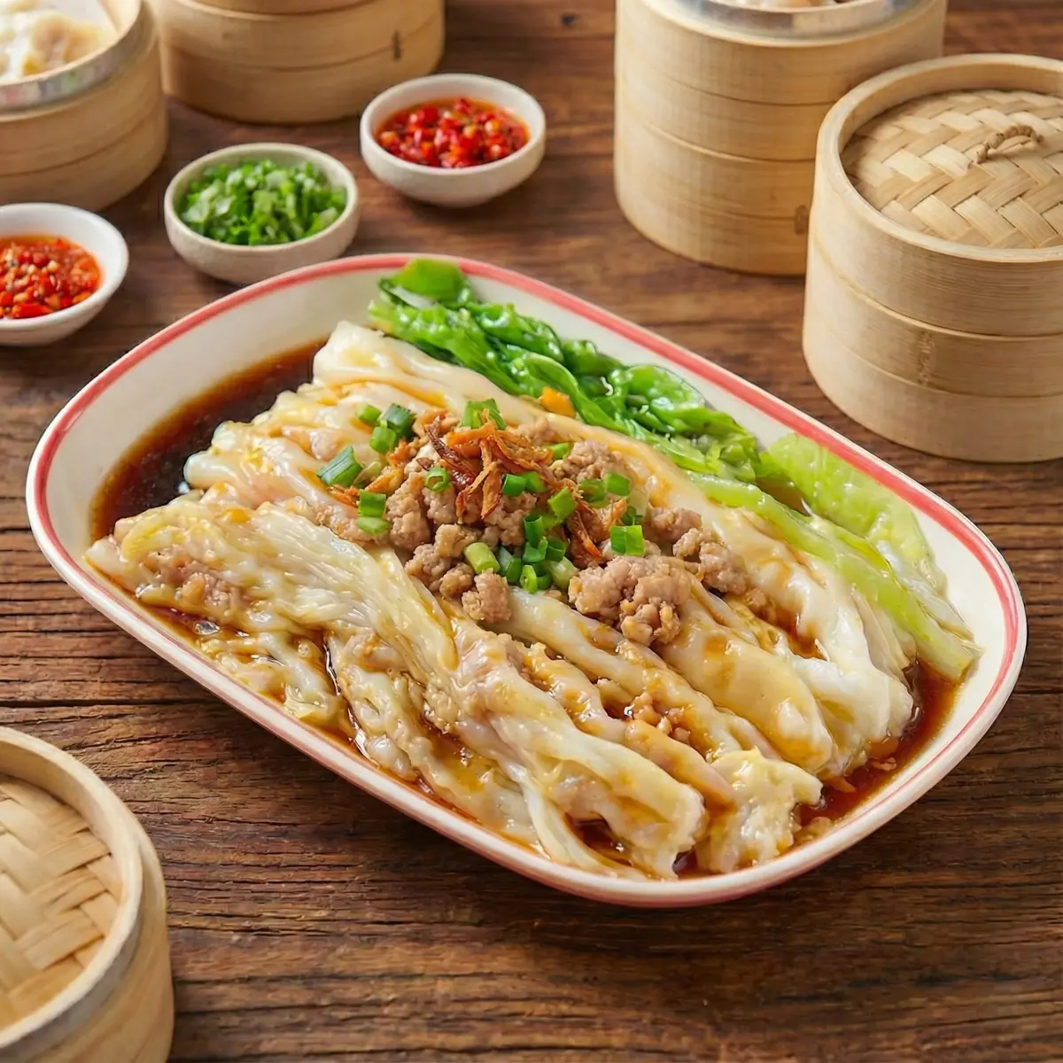 熱蒸肉蛋腸粉